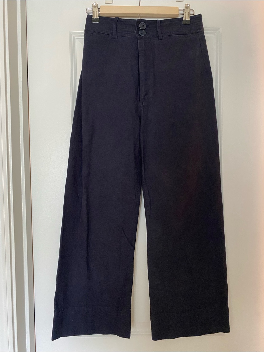 Apiece Apart Black Wide Straight-Leg Chinos